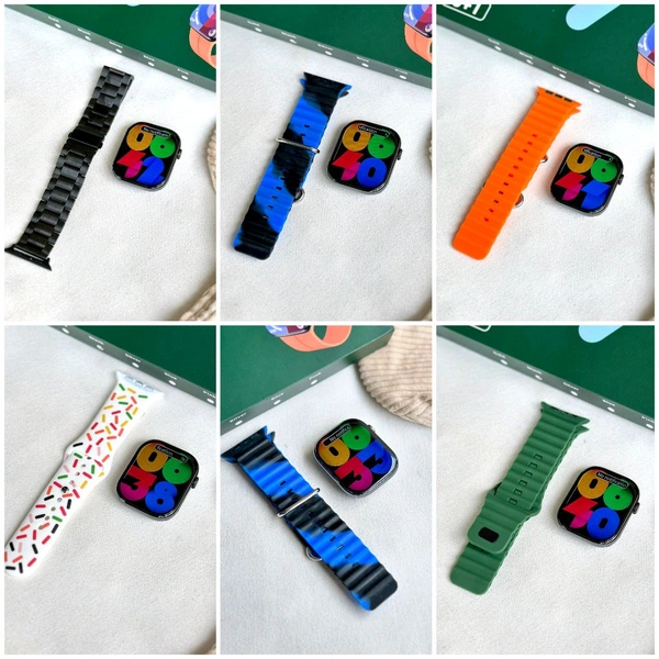 Ws9 Plus Amoled 5 + 1 Combo Set, Super Quality Watch Combo, 5 Different Quality Straps, Recommended For Gifting