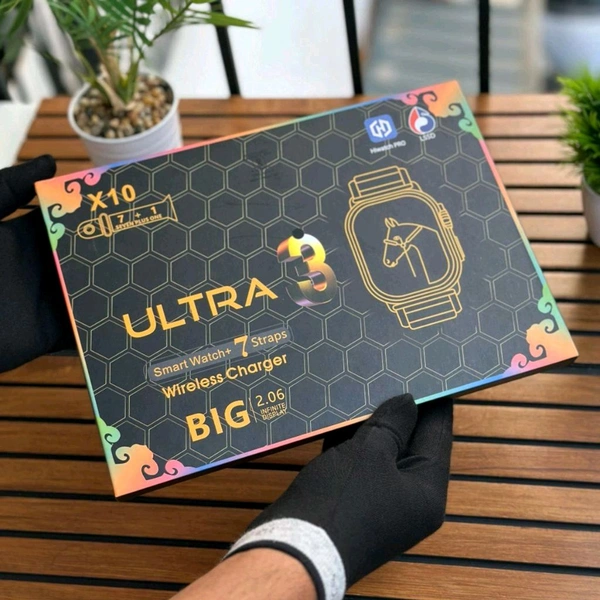 X10 Ultra 7-in-1 Strap Series 10 Smartwatch (45mm) – Bluetooth Calling, Fitness Tracker, Heart Rate & ECG Monitor, Multi-Sport Modes, Sleep Tracking & Wireless Charging