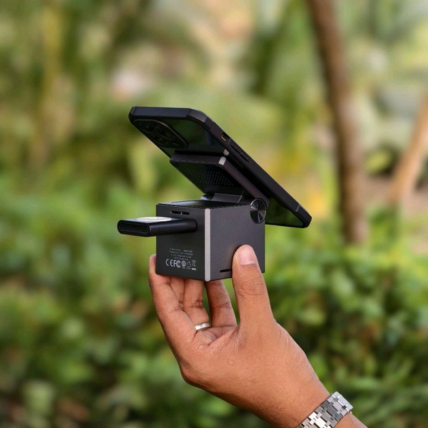 XO 3-in-1 Cube Compatible with MagSafe, 15W Fast Charging Foldable Wireless Charger Station, Compatible with iPhone 15/14/13, Apple Watch 1-8/Ultra, AirPods Pro, Magnetic wireless charger (CX027)