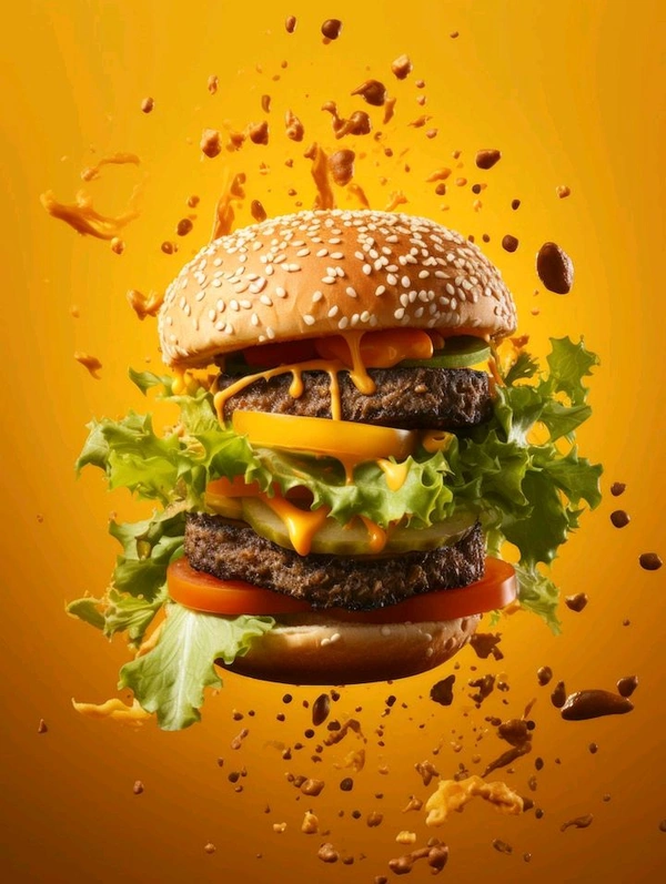 VEG SURPRISE CHEESE BURGER 