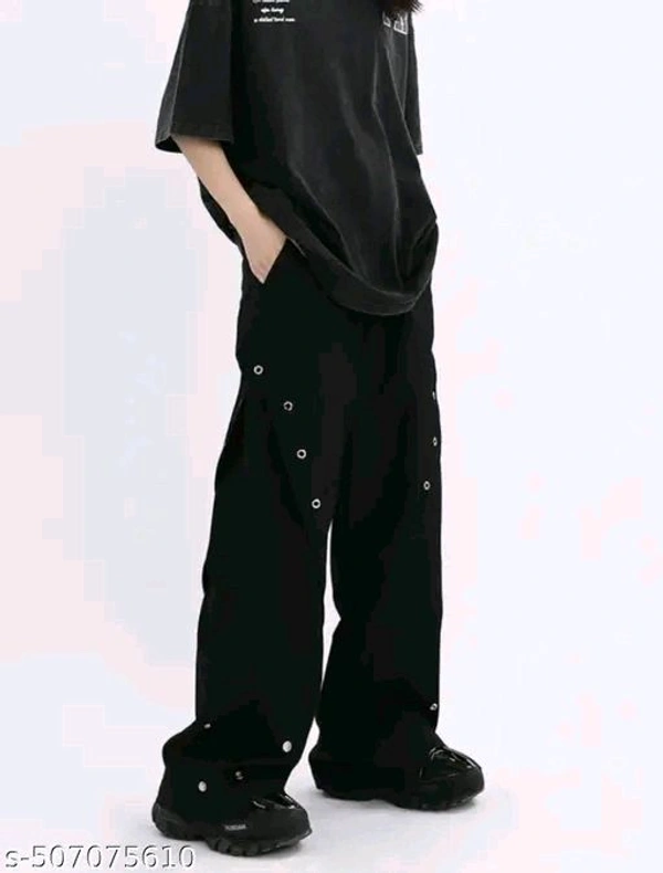 Avant-Garde Utility Pants ~
   Discover the perfect fusion of function and fashion with these innovative pants, designed for those who appreciate cutting-edge style - Black, 36
