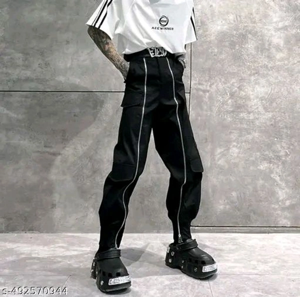 Avant-Garde Utility Pants ~ 
    Step into the future of fashion with these avant-garde pants, designed for those who appreciate unique style and functional elegance in their wardrobe - Black, 34