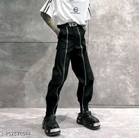 Avant-Garde Utility Pants ~ 
    Step into the future of fashion with these avant-garde pants, designed for those who appreciate unique style and functional elegance in their wardrobe - Black, 34