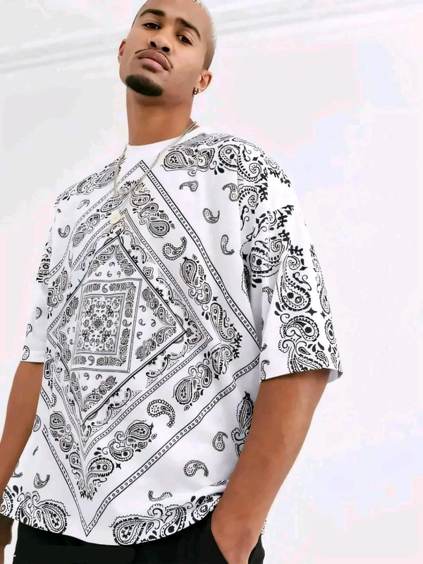 Chic Bandana Shirt  – A playful nod to the classic bandana style, offering a modern twist for a trendy wardrobe.
 - White, XL