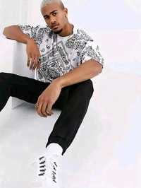 Chic Bandana Shirt  – A playful nod to the classic bandana style, offering a modern twist for a trendy wardrobe.
 - White, XL