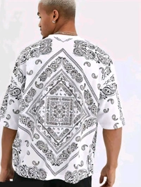 Chic Bandana Shirt  – A playful nod to the classic bandana style, offering a modern twist for a trendy wardrobe.
 - White, XL
