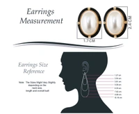 Designer Black Color 18k Gold Plated Pearl Stud Tops Earring
