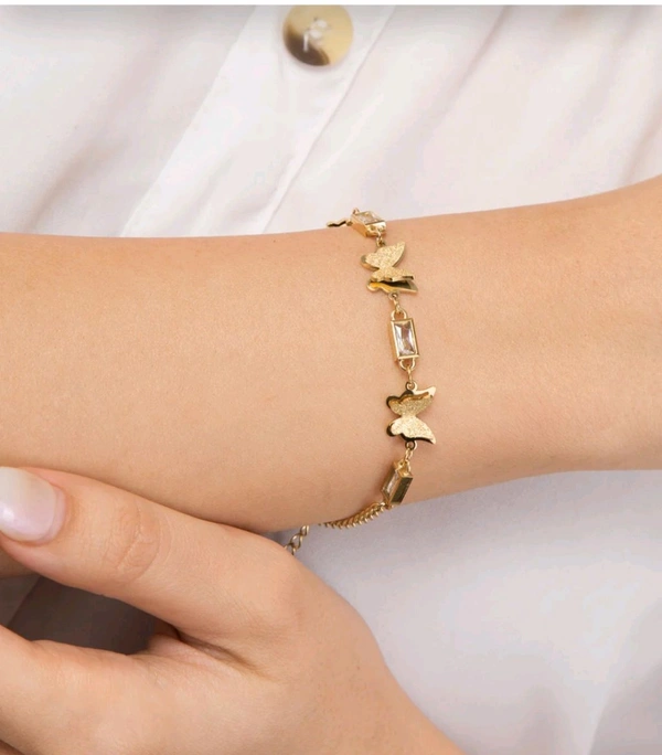 Symbolic Elegance Butterfly Gold Bracelet