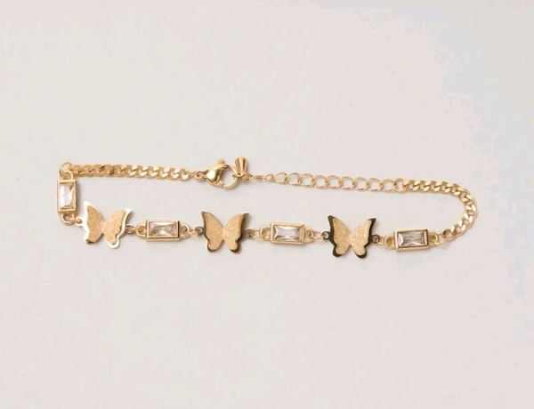 Symbolic Elegance Butterfly Gold Bracelet