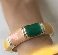 Multi Colored Bamboo Textured Wide Bangle