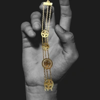 Anti Tarnish Cross Layered Chain Bracelet