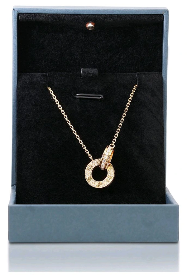 Circle In Circle Charm Necklace