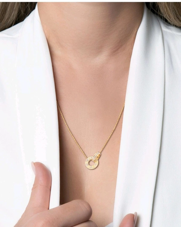 Circle In Circle Charm Necklace