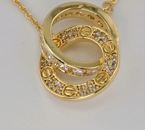 Circle In Circle Charm Necklace