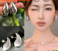Beautiful Silver Drop Design Earing