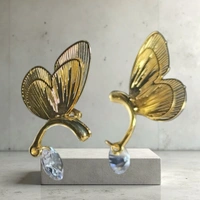 Beautiful Half Butterfly Diamond Studs - Gold