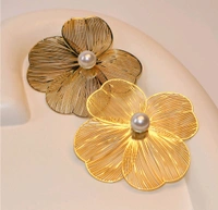 Premium Korean Silver Plated Flower Studs Earring