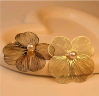 Premium Korean Silver Plated Flower Studs Earring