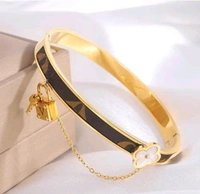  Graceful Unique Lock Key Flat Bracelet & Bangles