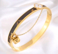  Graceful Unique Lock Key Flat Bracelet & Bangles