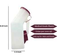 Urine Pot for Unisex Men And Women for Bed Patient  - White