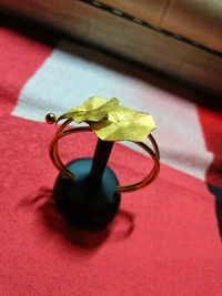 Elegance Anti Tarnish 18k Gold Plated Stainless Double Leaf Recycled Bengals
 - Gold