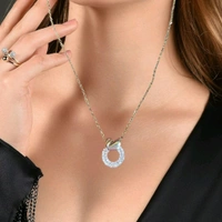 Anti Tarnish American Diamond gold Plated Swan Design Pandent  - Gold