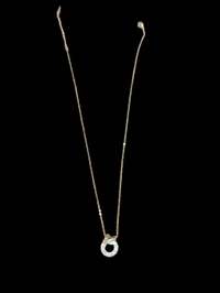 Anti Tarnish American Diamond gold Plated Swan Design Pandent  - Gold