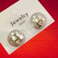 Luxury H Latter Pearl Designer Earrings