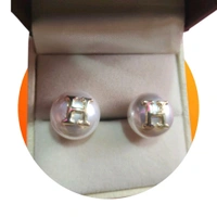 Luxury H Latter Pearl Designer Earrings