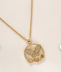 Dainty Love Gold Plated Butterfly Pendant/Necklace