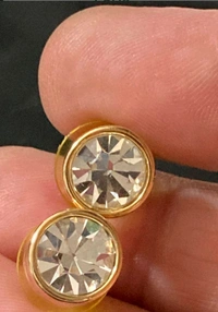 Classic Gold Round Diamond Stud - Gold