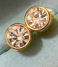 Classic Gold Round Diamond Stud - Gold
