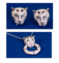 Elegant Panther Pendant Set & Lockets
