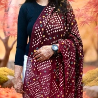 Beautiful Handloom Handmade Tie And Dai Traditional Pure Cotton Bandhani Dupatta  - Solid Pink, 2.20