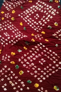 Beautiful Handloom Handmade Tie And Dai Traditional Pure Cotton Bandhani Dupatta  - Solid Pink, 2.20