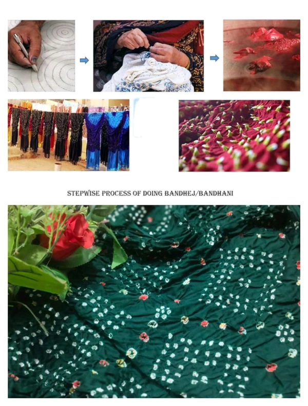 Beautiful Handloom Hand Made Tie And Dye Traditional Pure Cotton Bandhani Dupatta  - bottle green, 2.20