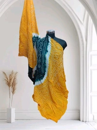 Beautiful Hand Made Tie And Dye Handloom Bandhani Dupatta  - Web Orange, 2.2.
