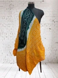 Beautiful Hand Made Tie And Dye Handloom Bandhani Dupatta  - Web Orange, 2.2.