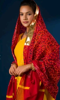 Ethnic Pure Cotton Bandhani Lampa Chunri  - Guardsman Red