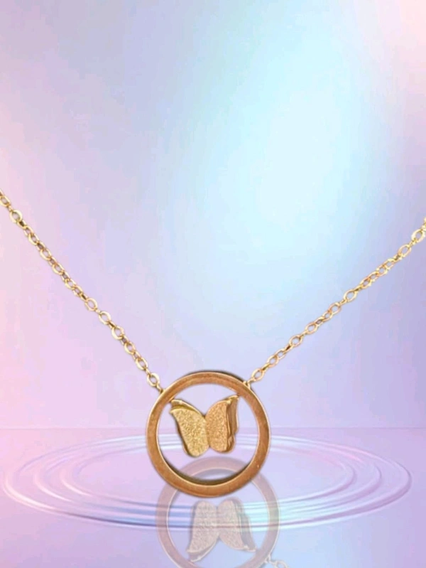 Elegance Anti Tarnish Butterfly Necklace  - Gold