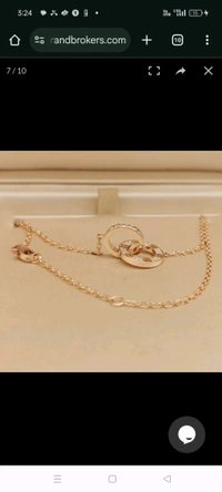 Anti Tarnish Gold Tone American Diamond Round Shape Chain