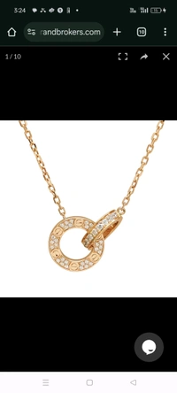 Anti Tarnish Gold Tone American Diamond Round Shape Chain