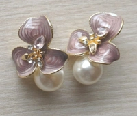 Enamel Stone Statment Drop Earrings 