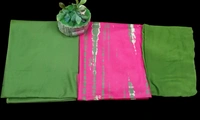 Elegant Celebrity Collection Cotton Cambric Batik Printed Unstitched 3pics Suit Set  - Rose, Free Size
