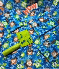Elegant Celebrity Collection Cotton Cambric Batik Printed Unstitched 3pics Suit Set  - Free Size, Blue Ribbon