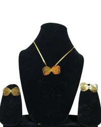 Anti Tarnish Western Half Flower Necklace Set