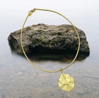 Anti Tarnish Gold Plated Leaf Design Necklace/Hasli