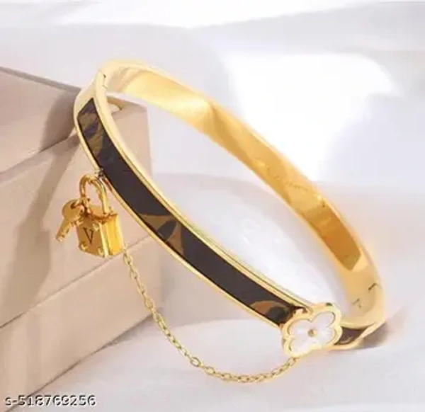  Graceful Unique Lock Key Flat Bracelet & Bangles