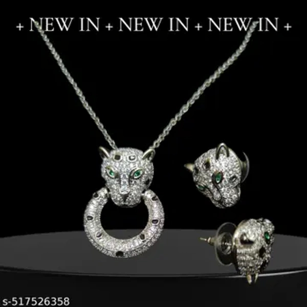 Elegant Panther Pendant Set & Lockets
